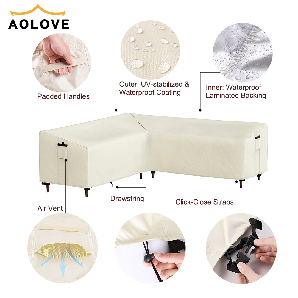 Beżowy pokrowiec na sofę naroż – Outdoor Furniture Cover Xl recenzja i cena